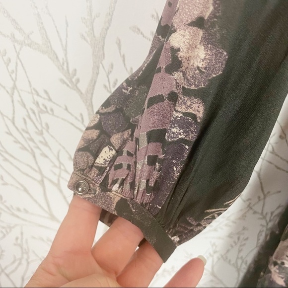 FREE PEOPLE Out of the Woods Raven Boho Long Sleeve Maxi Dress NWT XS Peasant - Picture 10 of 16